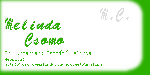 melinda csomo business card